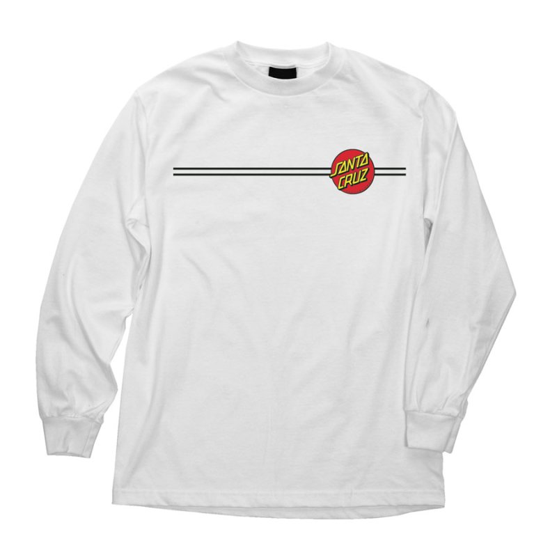 画像1: SANTA CRUZ (サンタクルーズ)ロングスリーブＴシャツ/CLASSIC DOT L/S -WHT- (1)
