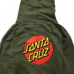 画像3: SANTA CRUZ（サンタクルーズ）ジップパーカー/CLASSIC DOT ZIP HOOD -ARMY- (3)