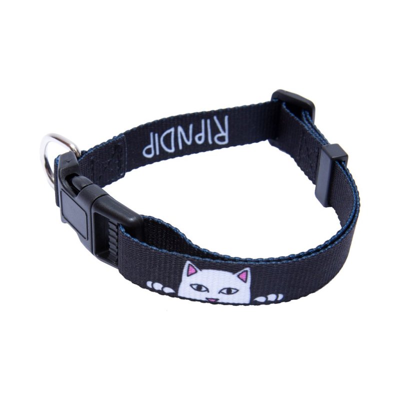 画像1: レコメンド！！！RIPNDIP（リップンディップ）Peek A Nerm Web Belt Pet Collar (Black)  (1)