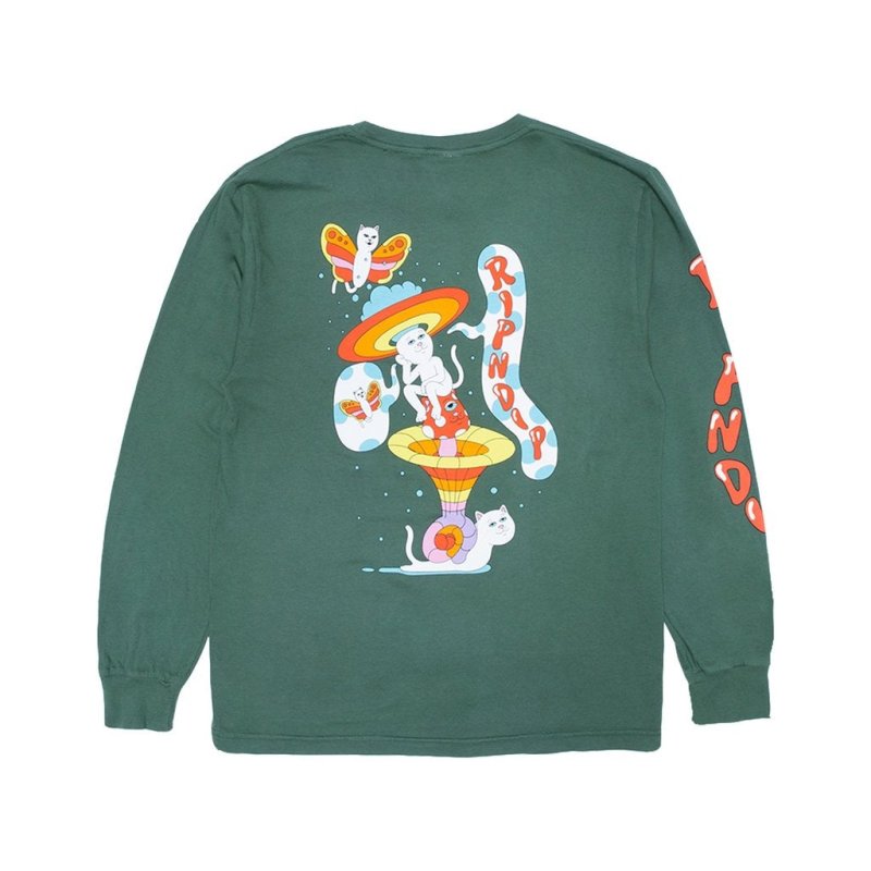 画像1: RIPNDIP（リップンディップ）Solar Dream Long Sleeve (Olive)  (1)