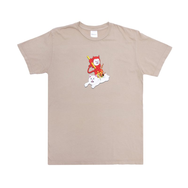 画像1: RIPNDIP（リップンディップ)Branded Tee (Almond) (1)