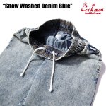 画像4: COOKMAN(クックマン) Chef Pants Snow Washed Denim BLUE (4)