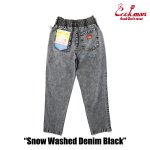 画像3: COOKMAN(クックマン) Chef Pants Snow Washed Denim BLACK (3)