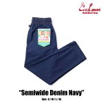 画像1: COOKMAN(クックマン) セミワイド Chef Pants Semiwide Denim -NVY- (1)