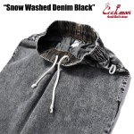 画像5: COOKMAN(クックマン) Chef Pants Snow Washed Denim BLACK (5)