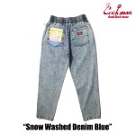 画像2: COOKMAN(クックマン) Chef Pants Snow Washed Denim BLUE (2)