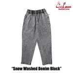 画像4: COOKMAN(クックマン) Chef Pants Snow Washed Denim BLACK (4)