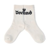 画像2: Deviluse (デビルユース) Logo Socks(Natural) (2)