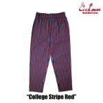 画像2: COOKMAN(クックマン) Chef Pants College Stripe Red (2)