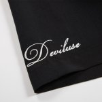 画像3: Deviluse (デビルユース) Script Open Collar Shirts (Black) (3)