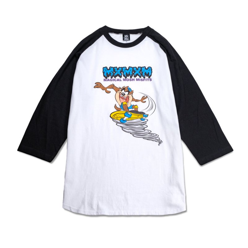 画像1: MxMxM（マモミ）LOONEY TUNES x MxMxM “MAGICAL MOSH TAZ” RAGLAN/-BLK- (1)