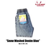 画像3: COOKMAN(クックマン) Chef Pants Short Snow Washed Denim Blue (3)