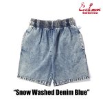 画像2: COOKMAN(クックマン) Chef Pants Short Snow Washed Denim Blue (2)