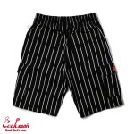 画像1: COOKMAN(クックマン) Chef Pants Short Cargo Stripe Black (1)