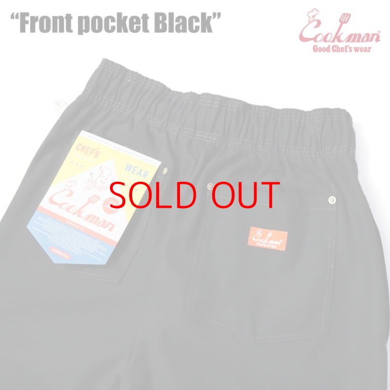 画像7: COOKMAN(クックマン) Chef Pants Short Front pocket Black (7)