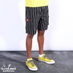 画像6: COOKMAN(クックマン) Chef Pants Short Cargo Stripe Black (6)