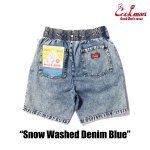 画像1: COOKMAN(クックマン) Chef Pants Short Snow Washed Denim Blue (1)