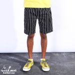 画像7: COOKMAN(クックマン) Chef Pants Short Cargo Stripe Black (7)