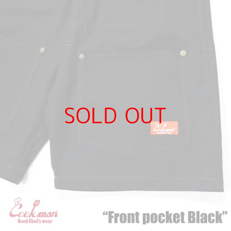 画像4: COOKMAN(クックマン) Chef Pants Short Front pocket Black (4)