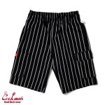 画像2: COOKMAN(クックマン) Chef Pants Short Cargo Stripe Black (2)