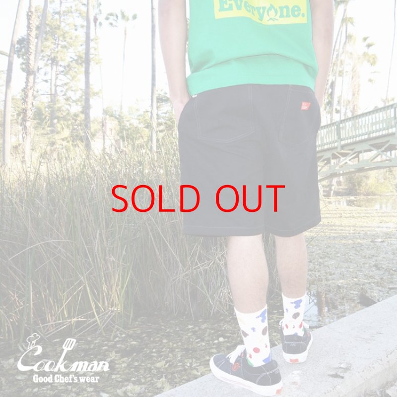 画像13: COOKMAN(クックマン) Chef Pants Short Front pocket Black (13)