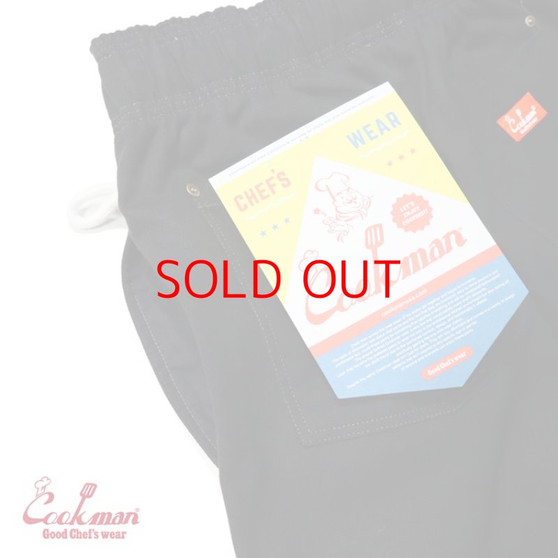 画像6: COOKMAN(クックマン) Chef Pants Short Front pocket Black (6)