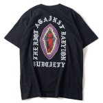 画像1: SUBCIETY（サブサエティ）SKULL JESUS TEE /BLACK/WHITE (1)