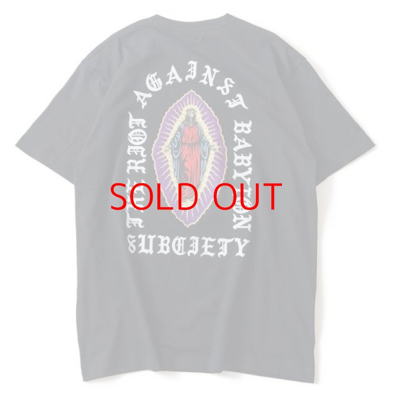 画像1: SUBCIETY（サブサエティ）SKULL JESUS TEE /BLACK/WHITE (1)