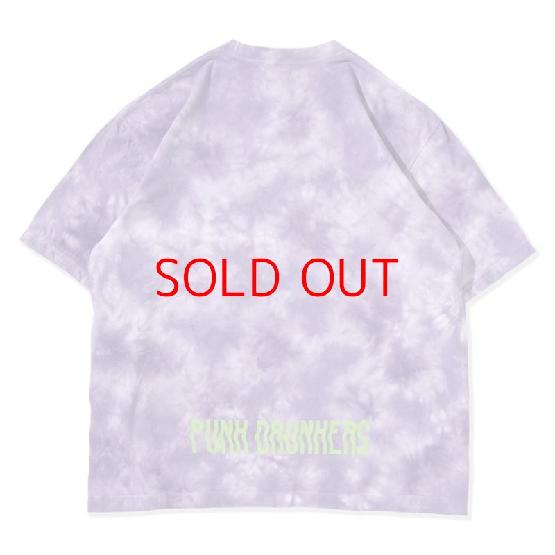 画像2: PUNK DRUNKERS（パンクドランカーズ）目飛男タイダイBIG.TEE / PURPLE (2)