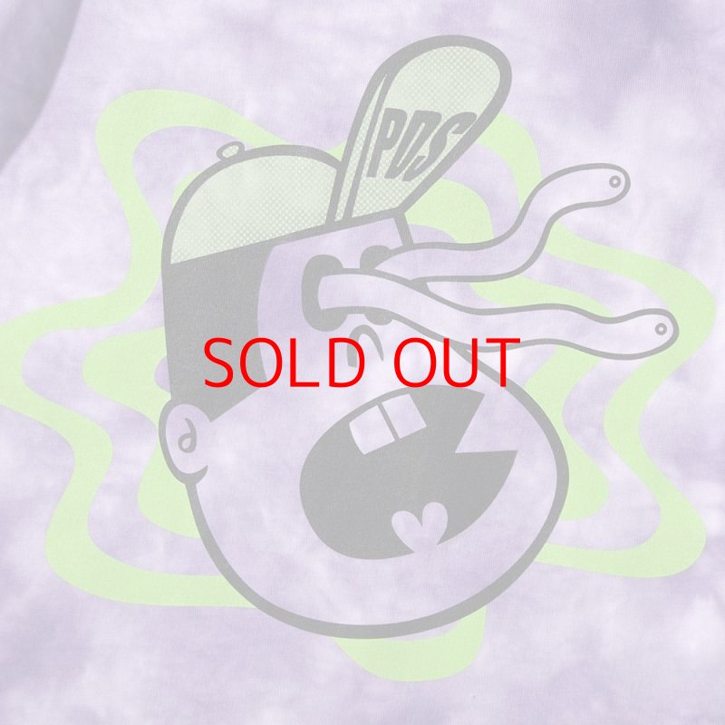 画像3: PUNK DRUNKERS（パンクドランカーズ）目飛男タイダイBIG.TEE / PURPLE (3)