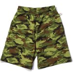 画像1: COOKMAN(クックマン) Chef Pants Short Ripstop Woodland Camo Green (1)