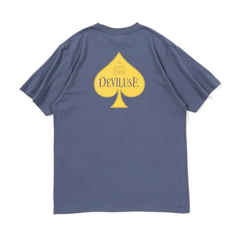 画像1: Deviluse (デビルユース) Spade T-shirts(Navy)  (1)
