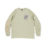 画像1: Deviluse (デビルユース) Born to Be Free L/S T-shirts(Light Green)  (1)