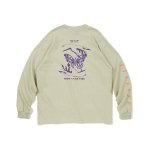 画像2: Deviluse (デビルユース) Born to Be Free L/S T-shirts(Light Green)  (2)