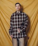 画像3: Subciety（サブサエティ）OMBRE CHECK SHIRT-THE BASE- / BROWN (3)