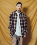 画像2: Subciety（サブサエティ）OMBRE CHECK SHIRT-THE BASE- / BROWN (2)