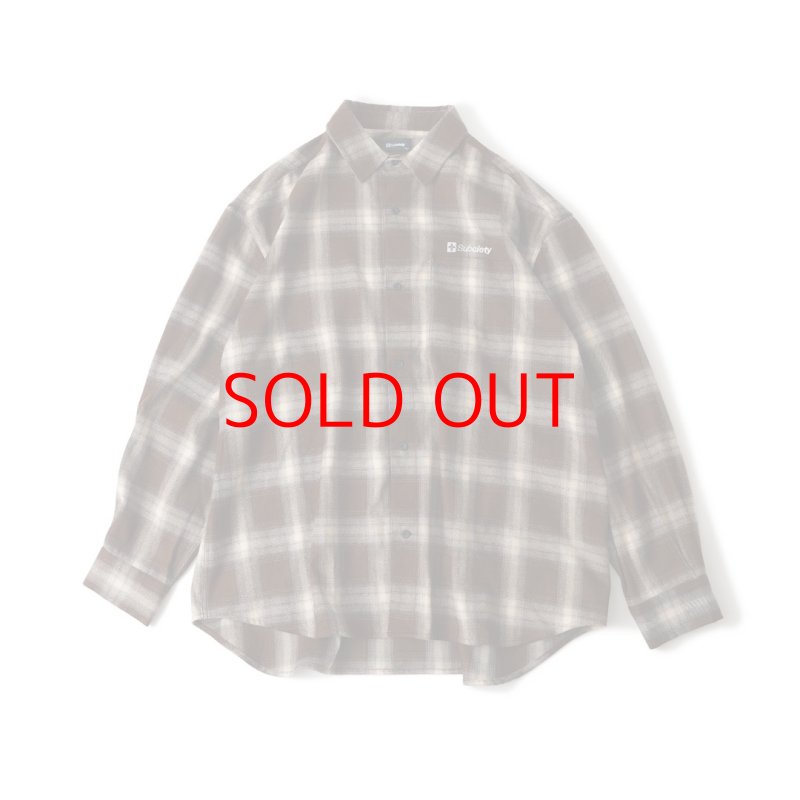 画像1: Subciety（サブサエティ）OMBRE CHECK SHIRT-THE BASE- / BROWN (1)