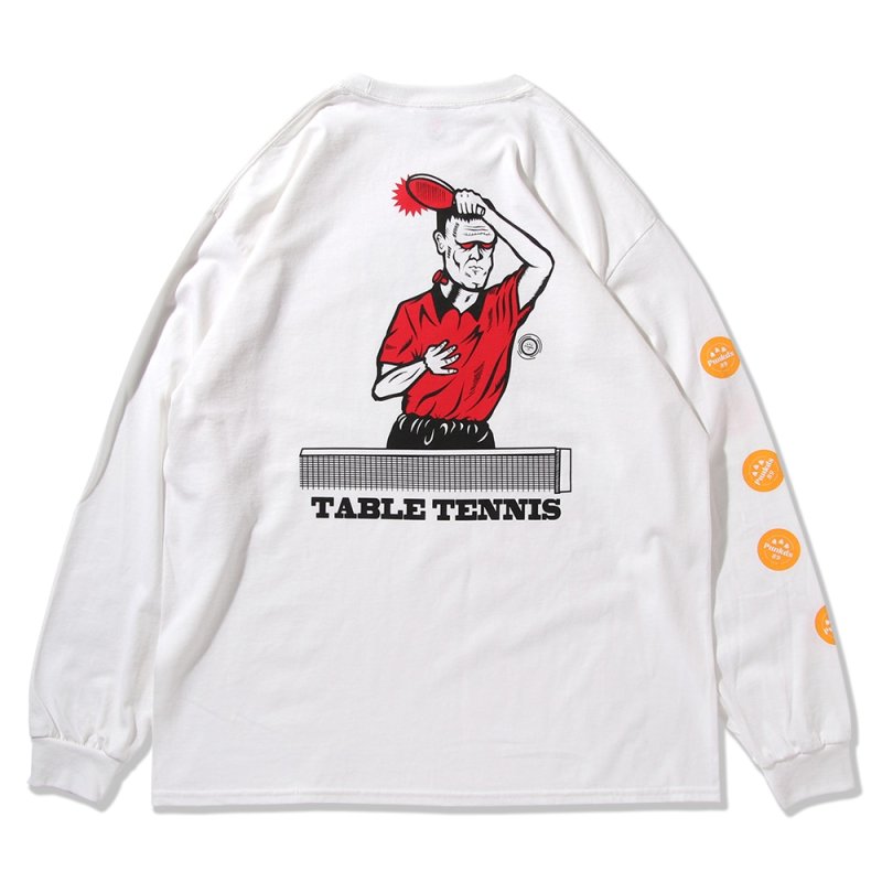 画像1: PUNK DRUNKERS（パンクドランカーズ）運動ロンTEE -WHT- (1)