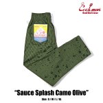 画像1: COOKMAN(クックマン)Chef Pants Sauce Splash Camo Olive (1)