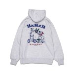 画像1: MxMxM（マモミ）はみだし猫 HOODIE(ASH) (1)