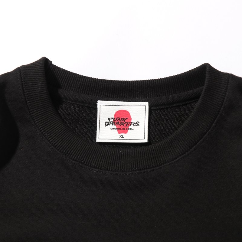 画像3: PUNK DRUNKERS（パンクドランカーズ）蝶ネクタイアイツBIGトレーナー(BLACK) (3)