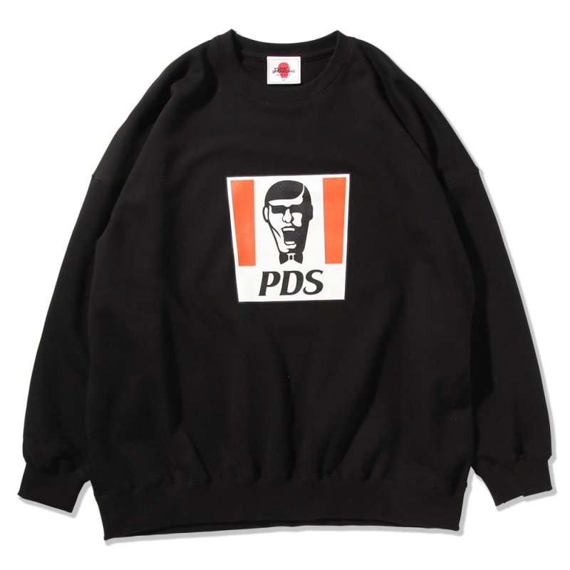 画像1: PUNK DRUNKERS（パンクドランカーズ）蝶ネクタイアイツBIGトレーナー(BLACK) (1)