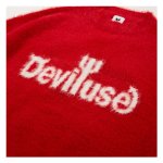 画像3: Deviluse(デビルユース) Mohair Logo Knit(Red) (3)