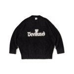 画像1: Deviluse(デビルユース) Mohair Logo Knit(Black) (1)