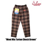 画像2: COOKMAN(クックマン)Chef Pants Wool Mix Tartan Brown (2)