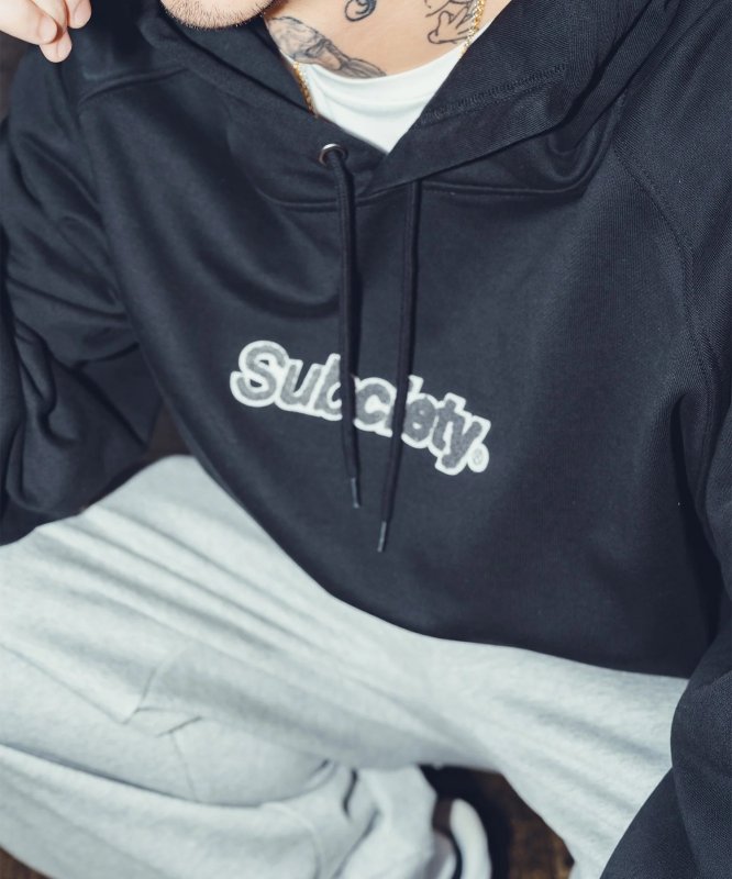 画像2: SUBCIETY（サブサエティ）DRAWSTRING RAGLAN PARKA(BLACK) (2)