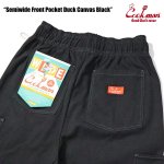 画像5: COOKMAN(クックマン)セミワイド Chef Pants Semiwide Front Pocket Duck Canvas Black (5)