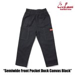 画像3: COOKMAN(クックマン)セミワイド Chef Pants Semiwide Front Pocket Duck Canvas Black (3)