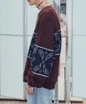 画像3: SUBCIETY（サブサエティ）PAISLEY BORDER KNIT(BROWN) (3)