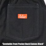 画像6: COOKMAN(クックマン)セミワイド Chef Pants Semiwide Front Pocket Duck Canvas Black (6)